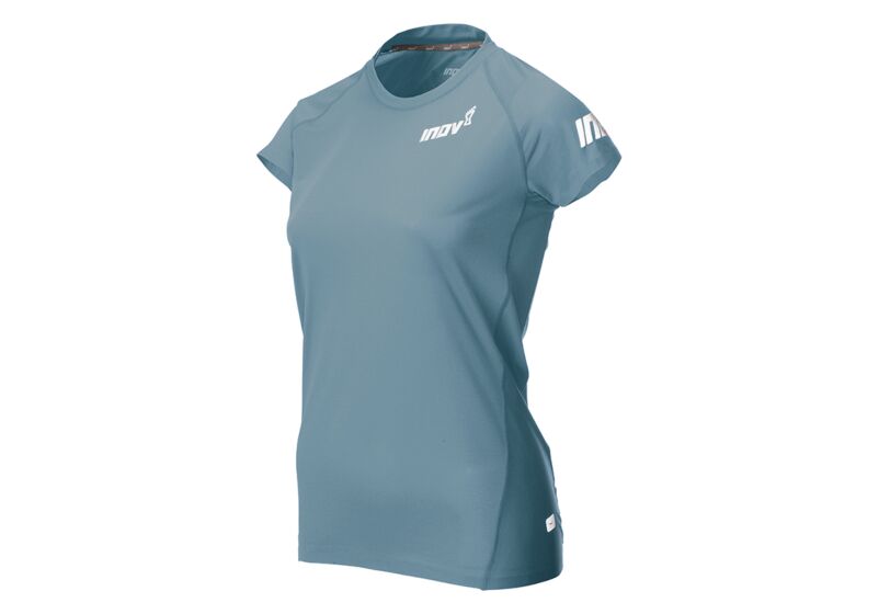 Inov-8 Base Elite Short Sleeve Women's Base Layer Blue Grey UK 561072VNJ